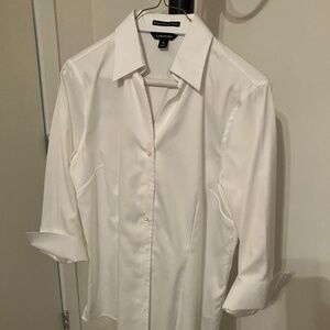 White button-down blouse